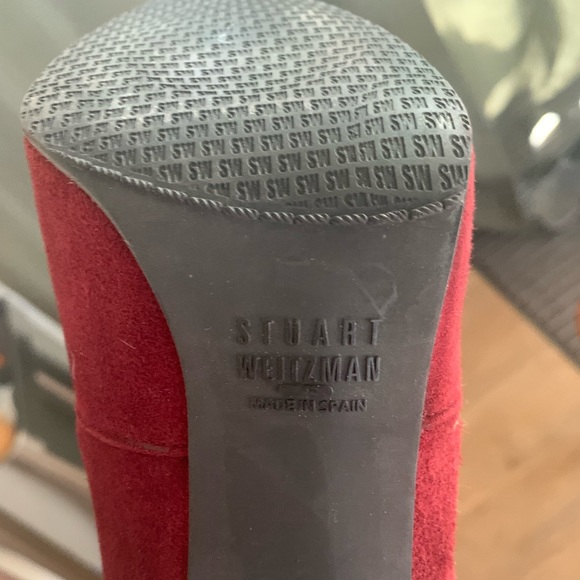 Stuart Weitzman Burgundy Suede Boots - Picture 5 of 6